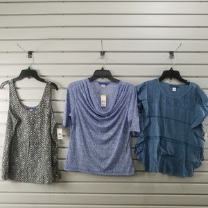 New 3 Pcs Women's Top Blouse Shirt Sweater Tank